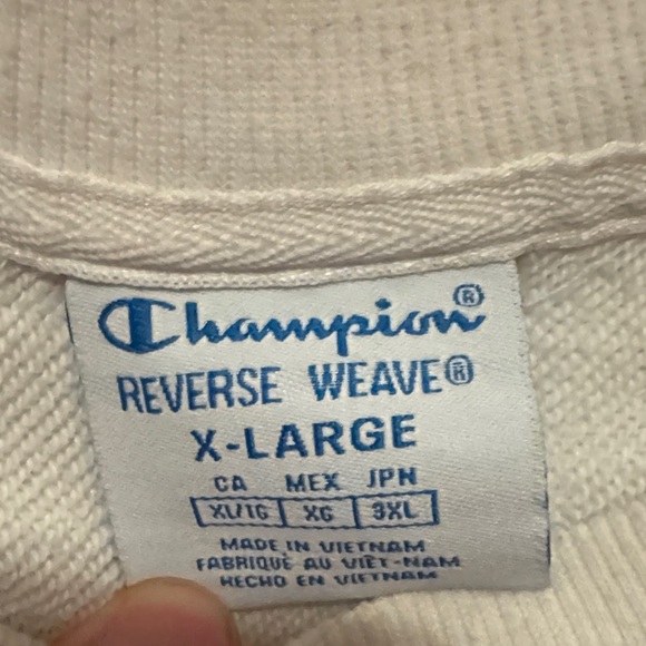 Champion White Tee with Logo Pattern - Picture 2 of 3